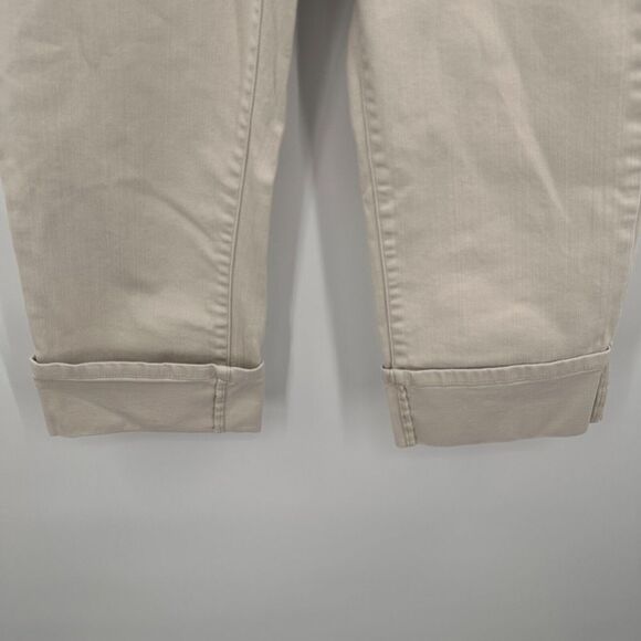 Talabot‎ Capris Jeans Womens 10 Beige Denim Straight Leg Flat Front Regular Fit - Picture 4 of 13